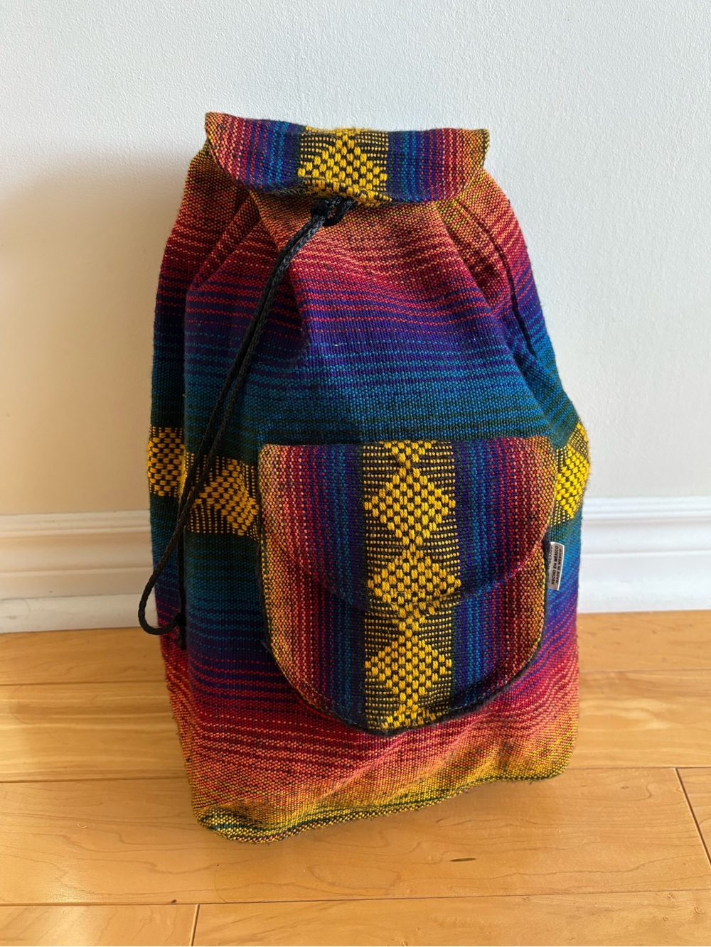 Bold Multicolour Woven Backpack